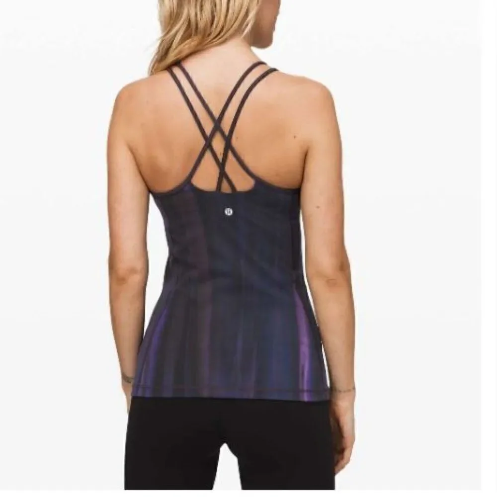 LULULEMON Free To Be Tank Everlux Black / Purple Size 4